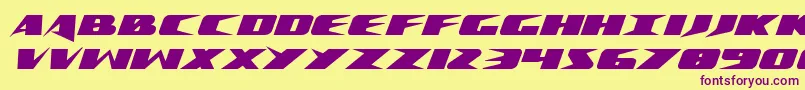 Crimesyndicateexpand Font – Purple Fonts on Yellow Background
