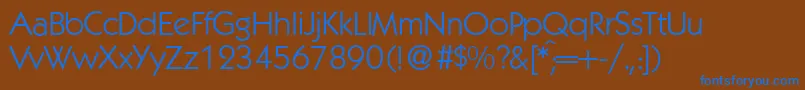K792GeometricalRegular Font – Blue Fonts on Brown Background