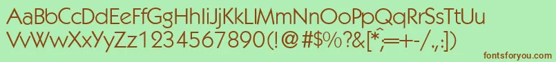 Police K792GeometricalRegular – polices brunes sur fond vert