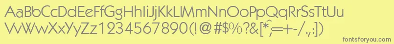 K792GeometricalRegular Font – Gray Fonts on Yellow Background