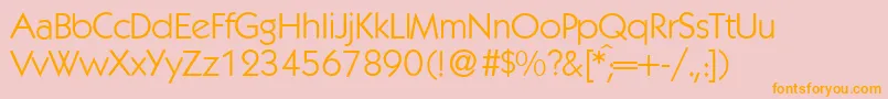 K792GeometricalRegular Font – Orange Fonts on Pink Background