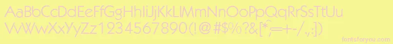 K792GeometricalRegular Font – Pink Fonts on Yellow Background