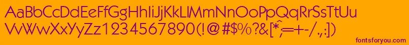 K792GeometricalRegular Font – Purple Fonts on Orange Background