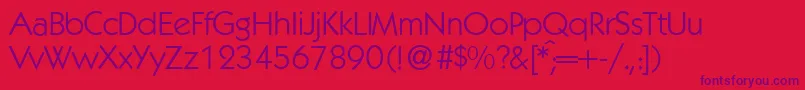 K792GeometricalRegular Font – Purple Fonts on Red Background