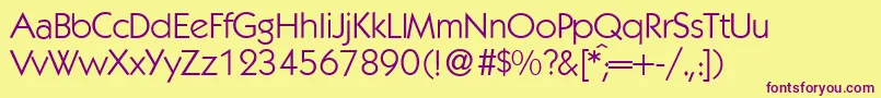 K792GeometricalRegular Font – Purple Fonts on Yellow Background