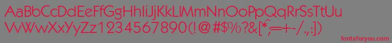 K792GeometricalRegular Font – Red Fonts on Gray Background