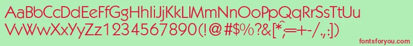 K792GeometricalRegular Font – Red Fonts on Green Background