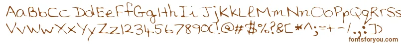Шрифт SaddleRegular – коричневые шрифты на белом фоне