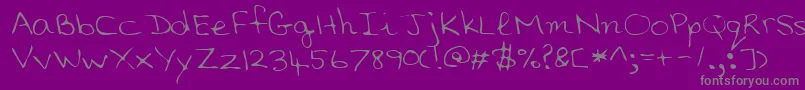Fonte SaddleRegular – fontes cinzas em um fundo violeta