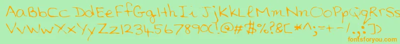 More about SaddleRegular Font SaddleRegular Font – Orange Fonts on Green Background