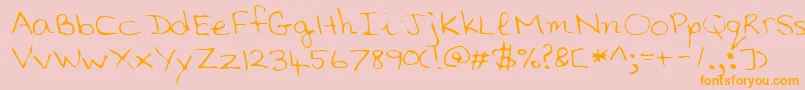 fuente SaddleRegular – Fuentes Naranjas Sobre Fondo Rosa