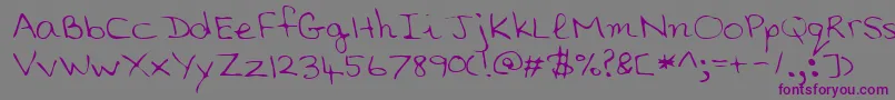 SaddleRegular Font – Purple Fonts on Gray Background