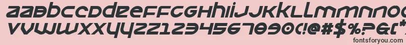 Шрифт Opilioboldital – чёрные шрифты на розовом фоне