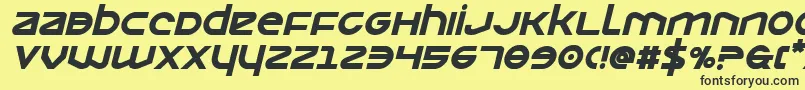 Шрифт Opilioboldital – чёрные шрифты на жёлтом фоне