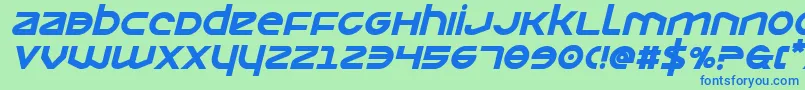 Шрифт Opilioboldital – синие шрифты на зелёном фоне