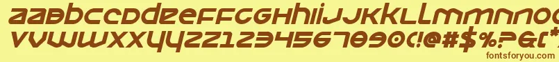 Шрифт Opilioboldital – коричневые шрифты на жёлтом фоне