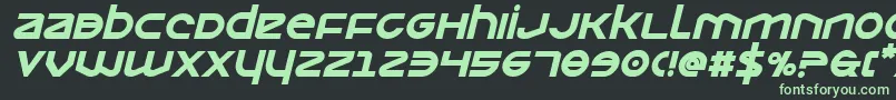 Opilioboldital-fontti – vihreät fontit mustalla taustalla