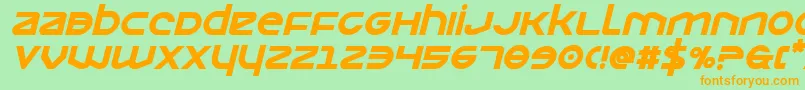 Opilioboldital Font – Orange Fonts on Green Background