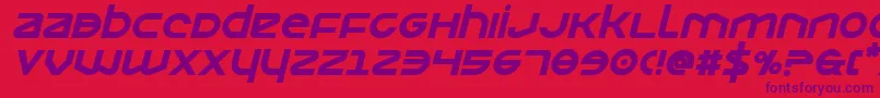 Opilioboldital Font – Purple Fonts on Red Background
