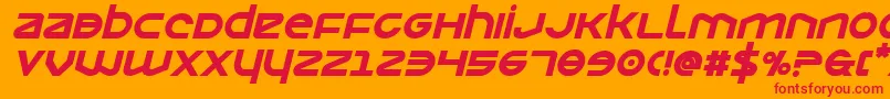 Opilioboldital Font – Red Fonts on Orange Background