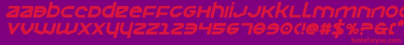 Opilioboldital Font – Red Fonts on Purple Background