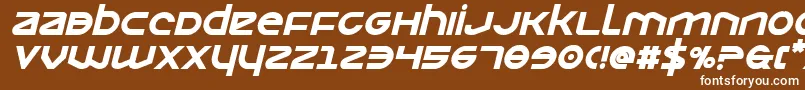 フォントOpilioboldital – 茶色の背景に白い文字