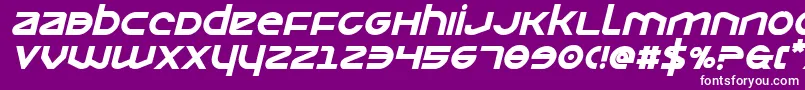 フォントOpilioboldital – 紫の背景に白い文字