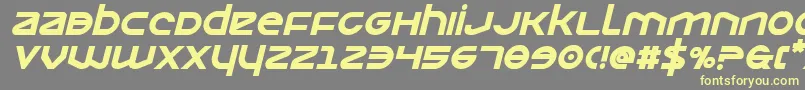 Шрифт Opilioboldital – жёлтые шрифты на сером фоне