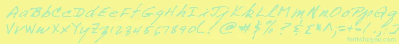 fuente Lehn258 – Fuentes Verdes Sobre Fondo Amarillo