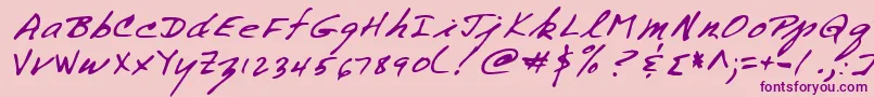Lehn258 Font – Purple Fonts on Pink Background
