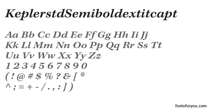 KeplerstdSemiboldextitcapt-fontti – aakkoset, numerot, erikoismerkit