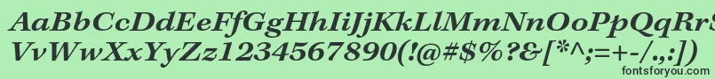 Шрифт KeplerstdSemiboldextitcapt – чёрные шрифты на зелёном фоне