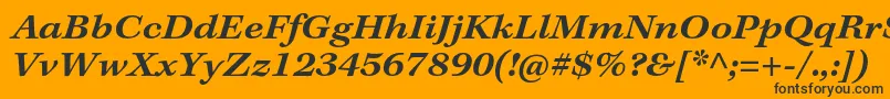 Шрифт KeplerstdSemiboldextitcapt – чёрные шрифты на оранжевом фоне