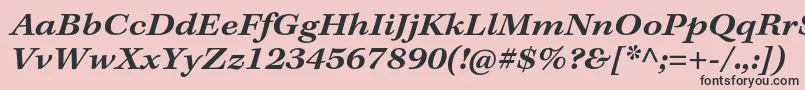 Czcionka KeplerstdSemiboldextitcapt – czarne czcionki na różowym tle