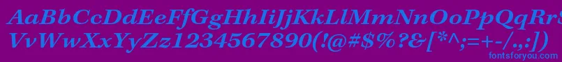 Шрифт KeplerstdSemiboldextitcapt – синие шрифты на фиолетовом фоне