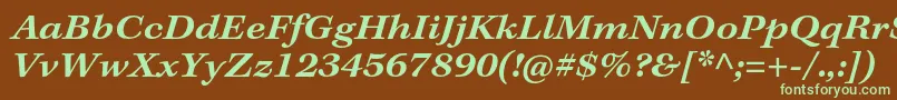 KeplerstdSemiboldextitcapt Font – Green Fonts on Brown Background