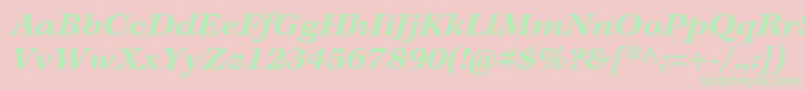 KeplerstdSemiboldextitcapt Font – Green Fonts on Pink Background