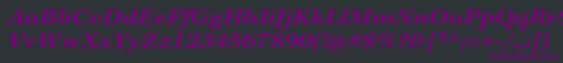 フォントKeplerstdSemiboldextitcapt – 黒い背景に紫のフォント