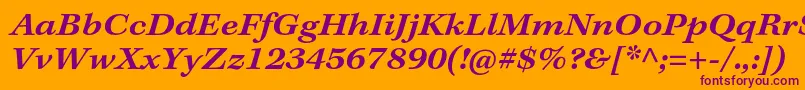 KeplerstdSemiboldextitcapt Font – Purple Fonts on Orange Background