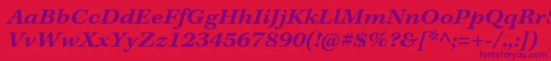 KeplerstdSemiboldextitcapt Font – Purple Fonts on Red Background