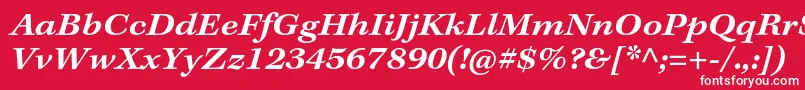 KeplerstdSemiboldextitcapt Font – White Fonts on Red Background