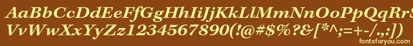 KeplerstdSemiboldextitcapt Font – Yellow Fonts on Brown Background