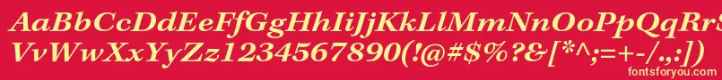 KeplerstdSemiboldextitcapt Font – Yellow Fonts on Red Background