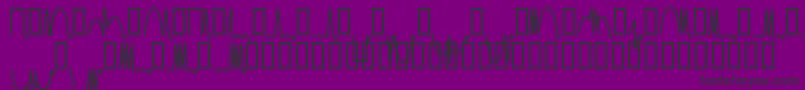 MesaanalogMedium-Schriftart – Schwarze Schriften auf violettem Hintergrund