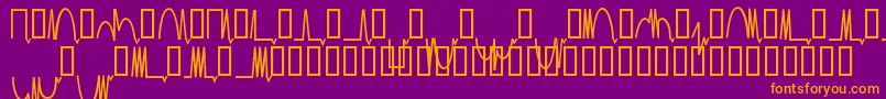 MesaanalogMedium Font – Orange Fonts on Purple Background