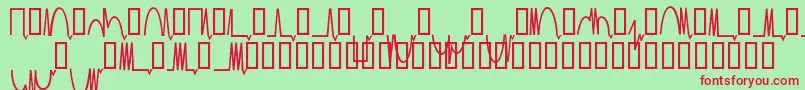 MesaanalogMedium-fontti – punaiset fontit vihreällä taustalla