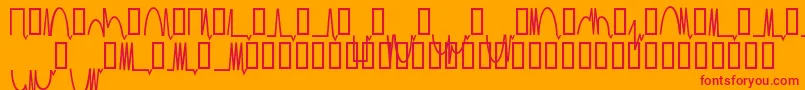 MesaanalogMedium Font – Red Fonts on Orange Background
