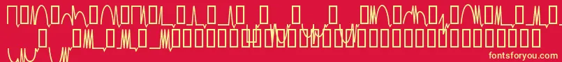 MesaanalogMedium Font – Yellow Fonts on Red Background