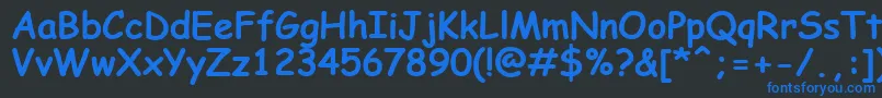 Comicbd0 Font – Blue Fonts on Black Background