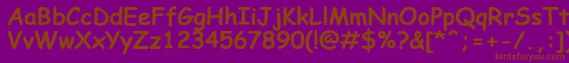 Comicbd0 Font – Brown Fonts on Purple Background